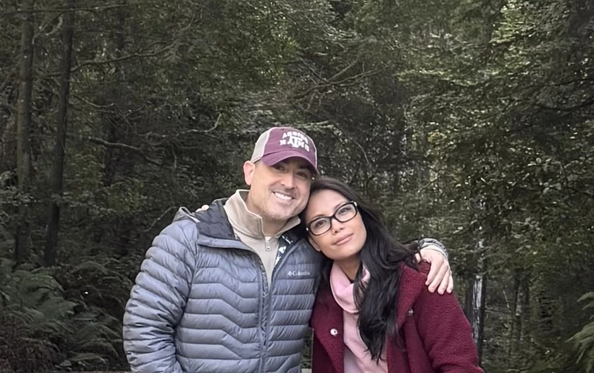 Mike and Grace outdoors together